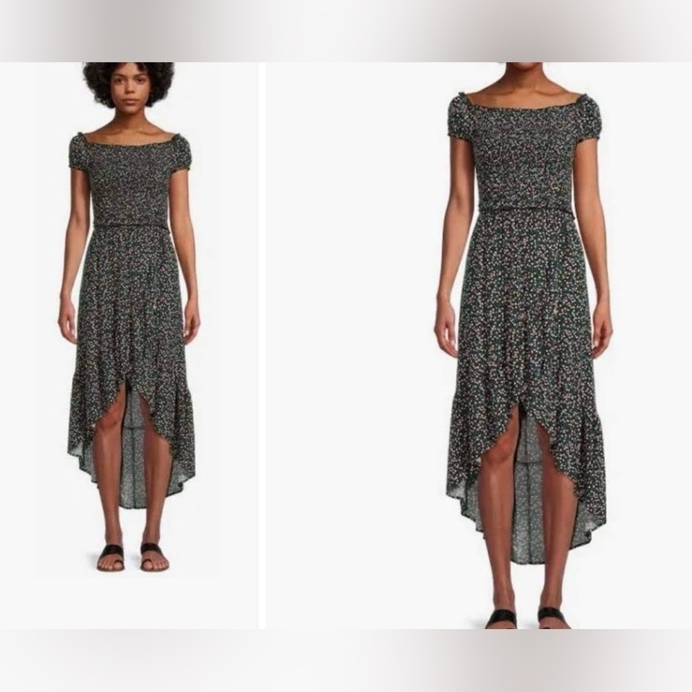No boundaries women set Chic Black Floral Skirt and Top